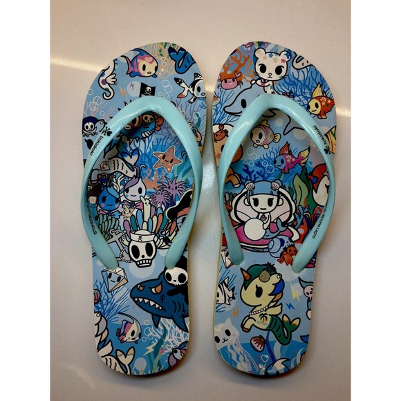 tokidoki Shoes - Tokidoki Simone Legno Designed Flip Flop Sandals size 5/6